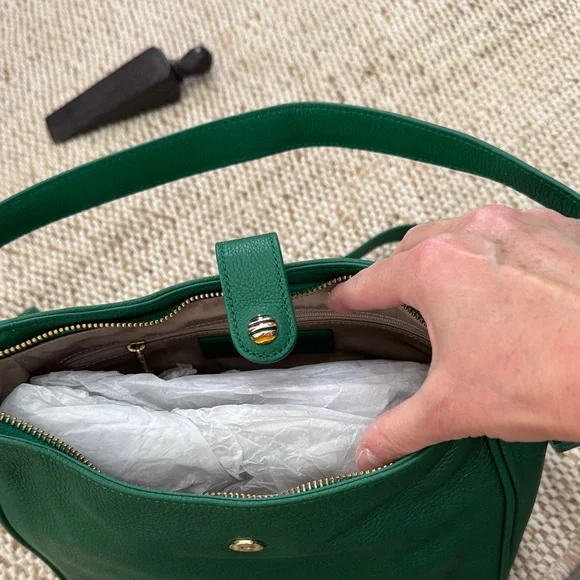 Talbots Green Leather Shoulder Bag - Picture 2 of 4